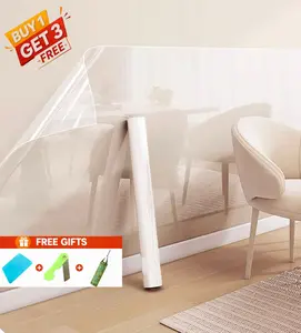 Clear Static Wall Protector Film, Self-Adhesive No Residue Peel and Stick Wall Covering, Waterproof Oil-Proof Transparent Wall Protector for Painted Walls, Door, Cabinet, Furniture Protection