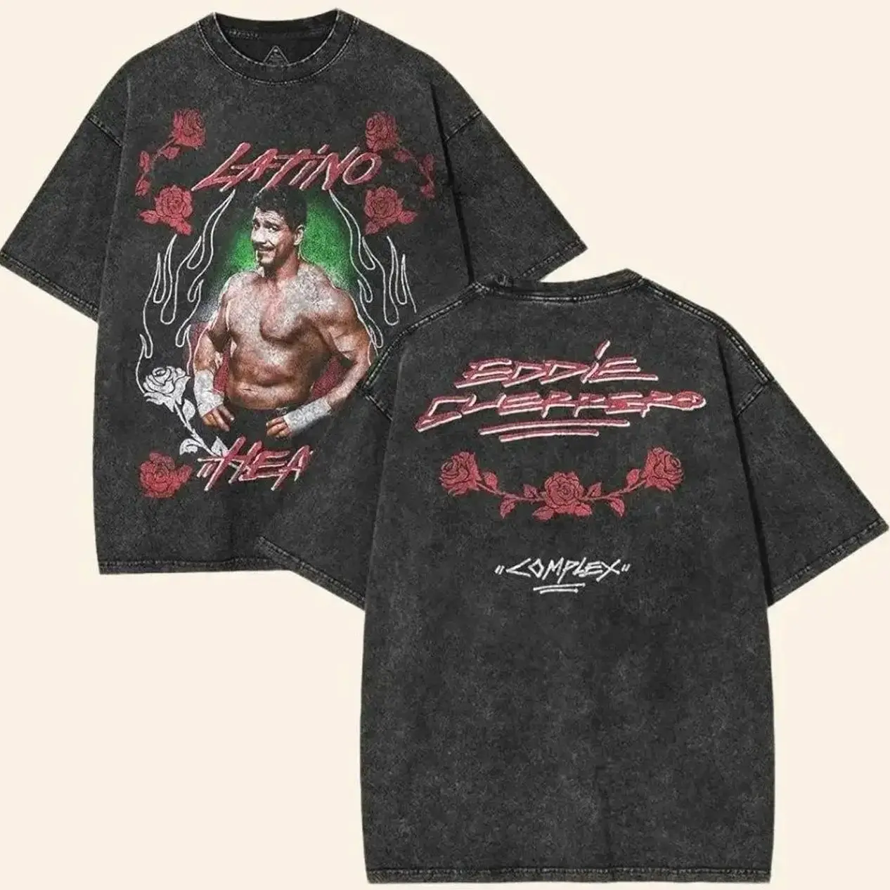 VINTAGE TEE WWE EDDIE GUERERRO LATINO HEAT TEE BLACK, Wrestler Shirt, WWE Shirt, Tee, Unisex T-Shirt, men gifts Menswear Underwear graphic Top Seamless graphic  tee graphic  hoodies wash classic cotton fan oversized casual wrestling shirt wwe fan SYH