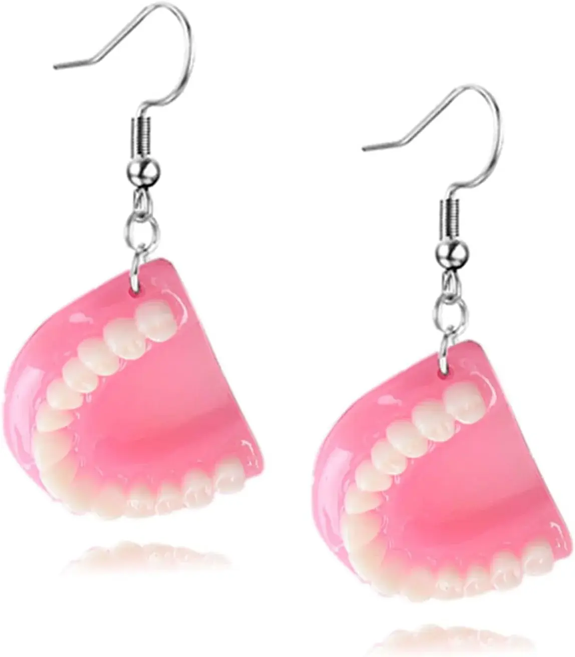 Funny 3D Tooth Dangle Earrings for Party Festival Woman Alternative Style Creative Personality Exaggerated Dental Denture Earrings