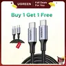 (Buy 1 Get 1 Free) UGREEN USB C to USB C Cable ,100W Type C Flow Cord, Fast Charging for iPhone 17/16 Series, MacBook Pro 2020, iPad Pro, Dell XPS, Samsung Galaxy S24/S23/S22 Ultra, Switch, Pixe,3.3FT Black, portable charger,tiktokshopfalldealsforyou