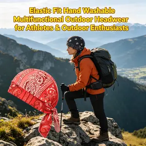 Heavy Duty Elastic Pirate Head Wrap, Multifunctional Breathable Outdoor Headscarf for Men & Women