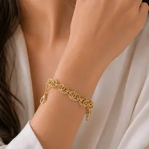 Elegant Gold Color Chain Bracelet for Women - Perfect for Everyday Wear and Special Occasions