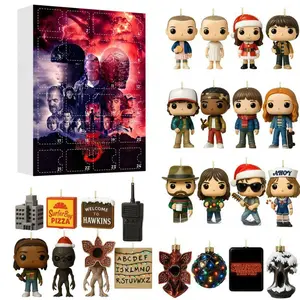 2026 New Product: Stranger Things Christmas Countdown Calendar Blind Box Acrylic Pendant
