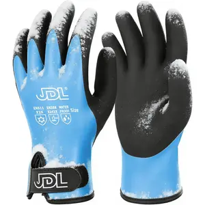 100% Waterproof Winter Work Gloves for Men & Women, Thermal Insulated Freezer Gloves for Cold Weather, Super Grip Palm