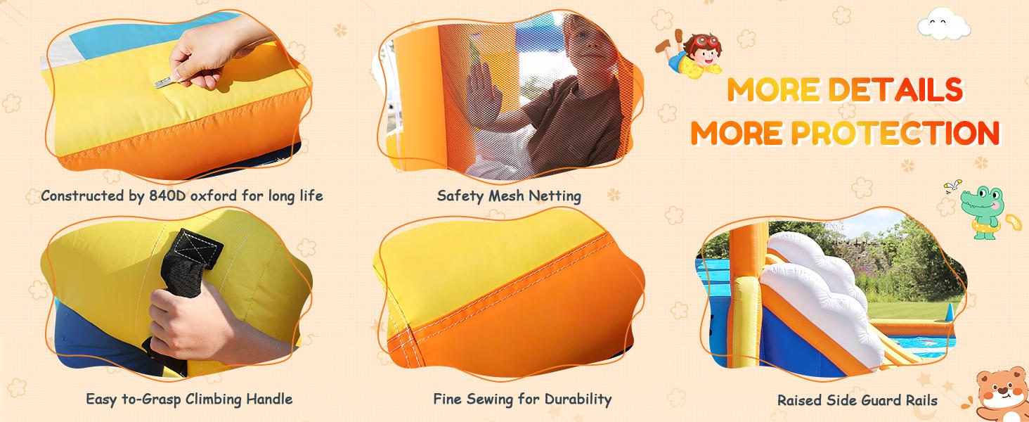 【Beautyhackher Exclusive】Inflatable Water Slide, Water Park for Big Kids,with Blower, Slides, Climbing Walls, Water Guns, and Deep Splash Pool, Indoor and outdoor, Summer Gifts 【Beautyhackher Exclusive】Inflatable Water Slide, Water Park for Big Kids,with Blower, Slides, Climbing Walls, Water Guns, and Deep Splash Pool, Indoor and outdoor, Summer Gifts