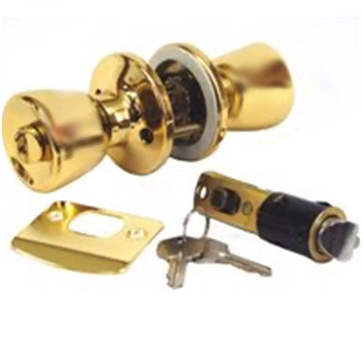 United States Hardware D-099B Brass Entrance Door Lock, Lock Latches & Bolts, Drive-In Compatible, Standard Latch, Varying Setbacks, Universal Fit for Motorcycle Entry Doors, Door Locks