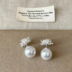 LisiZen Firework Pearl Stud Earrings for Women 2025, Sparkling Crystal Design, Luxury Elegant Statement Jewelry DZEH4292
