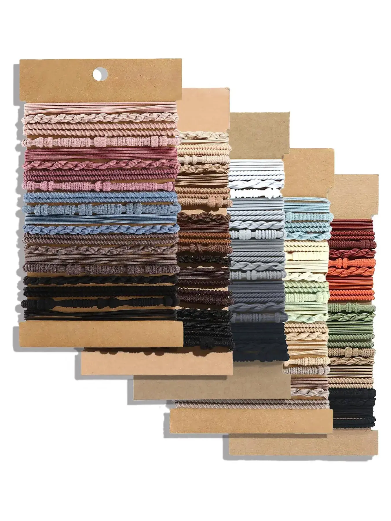 20-Pack Boho Woven Hair Elastics, Stylish Stretch Hair Ties for Women & Girls, Daily & Festival Hair Accessories