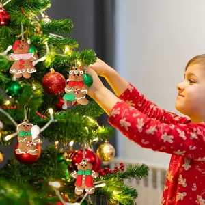 Christmas Gingerbread Man Decor Ornaments (Multiple Styles), Easy-Hanging Holiday Ornaments with Durable Material, Festive Gingerbread Dolls for Christmas Tree Wreath Home Decor
