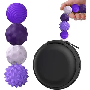 Silicone Magnetic Fidget Ball Set, 4pcs Fidget Relaxation Toys with Elastic Texture & Assorted Colors, Stress Relief Toys for Adults & Teens, Sensory Bundle, Stress Relief Fidget Gadgets Sensory