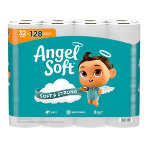 Angel Soft Unscented Toilet Paper, 32-Pack Mega Rolls, 2-Ply Sheets