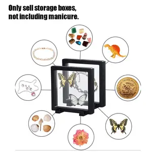 3D Floating Frame Transparent Anti-Oxidation Packaging Tpu Box, Jewelry Display Stand, Bracelet Storage Case, Abs Material