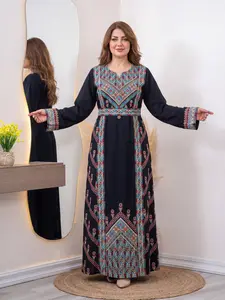 Masa Thobe - Women's Embrodiered Thobe, Modest-Womenswear, Traditional Dress, Floral Patterns, Perfect for Eid Dress, Ramadan, Gifts for Her