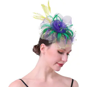 Fascinator Kentucky Hat for Women  Party Wedding.Church Derby Headband, 1920s Fascinator Hat with Clip