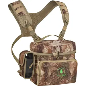 Binocular Harness Chest Pack with Rangefinder Pouch, Bino Harness with Rain Cover for Hunting