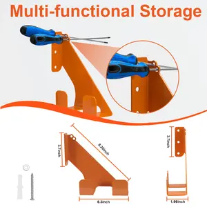 Garage hooks, heavy storage hooks, tool hangers, wall-mounted utility hooks with non-slip coating