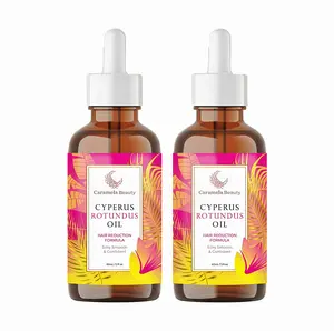 2 Piece Caramela Beauty Cyperus Rotundus Oil for Natural Permanent Hair Reduction SG ,Mild and Non-irritating Body Care Wax,Moisturizing & Soothing for Skin Care Depilatory,Unisex Hair Removal Creamoil , Daily Use Cosmetic Gentle Removal