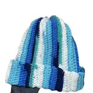 Blue Multicolor Beanie - Comfortable Fit, Soft Fabric, Perfect for Layering, Ideal for All Seasons