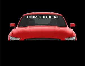 Custom Windshield Banner Decal, Texto Personalizado para Parabrisas (Vinil Car Sticker)
