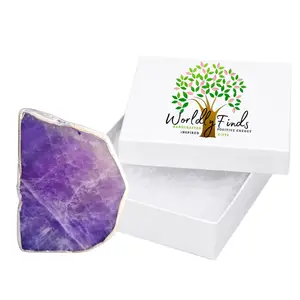 Amethyst Crystal Cell Phone Grip, Mobile Phone Crystal Stone Holder, 4 Style Options