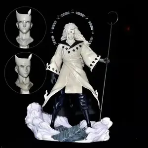 Desktop Model Statue  Cartoon Anime Naruto Uchiha Madara Jinchuriki Form Ver. PVC Action Figure Collection Doll Kids Toys Gifts
