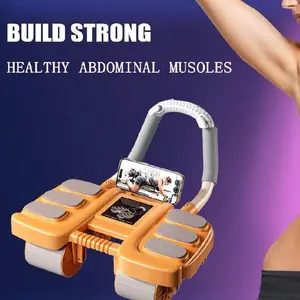 2025 New Ab Wheel Roller With Elbow Support - Automatic Rebound Abdominal Wheel Roller, The Upgraded Four-Wheel Abdominal Wheel Core Workout Equipment Home Gym Abs Machine