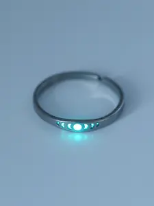 Unisex Street Trend Lunar Eclipse Design Engagement Ring, Trendy Retro Promise Ring, Fashion Promise Ring, Vintage Jewelry As Anniversary Gift for Boyfriend & Girlfriend, Vintage Promise Rings