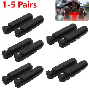 1-5pairs Road Bike Brake Pads Shoes for Alloy Rims Dura Ace Ultegra 105 Cartridge Outdoor Riding Bicycle Brake Pads Rubber Block