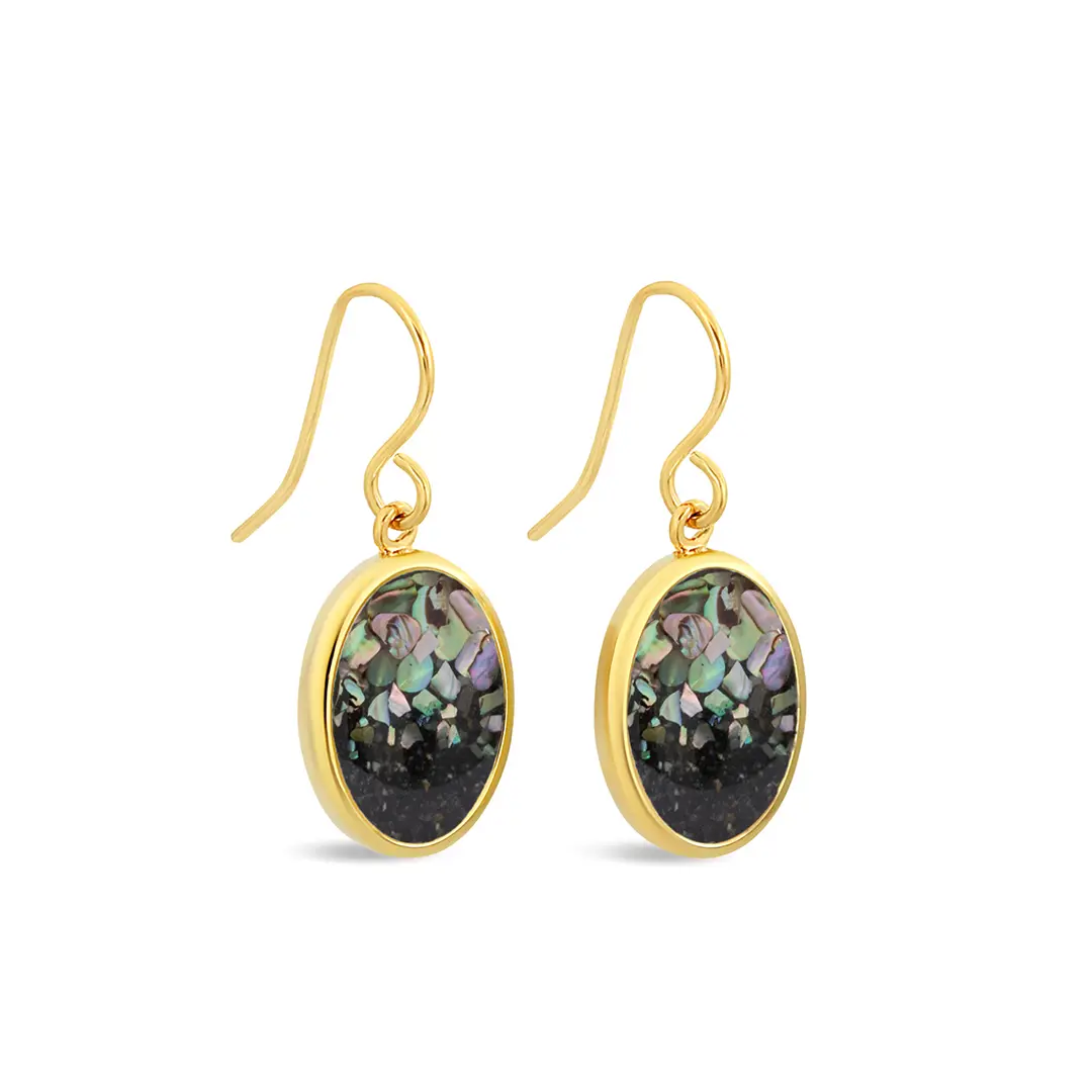 Explorer Oval Drop Earrings - Gold - Alaska Gradient