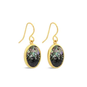 Explorer Oval Drop Earrings - Gold - Alaska Gradient