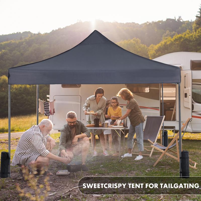 Tent 10x10 Pop Up Canopy Heavy Duty Canopy Tents for Parties Backyard Waterproof Portable Tent Pop Up Shade Canopy with Sand Bags