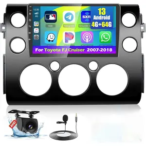 Car Radio for 【Toyota FJ Cruiser 2007 2008 2009 2010 2011 2012 2013 2014 2015 2016 2017 2018】 Wireless CarPlay Android Auto | Plug and Play Stereo | Steering Wheel Control | Wi-Fi/Bluetooth 5.4 | GPS Navigation