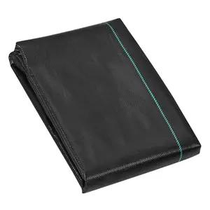 VEVOR Weed Barrier Landscape Fabric,  4*50FT 3.2OZ Heavy Duty Garden Weed Fabric, Woven PP Weed Control Fabric, Driveway Fabric, Geotextile Fabric for Landscaping, Ground Cover, Weed Blocker Weed Mat, Black