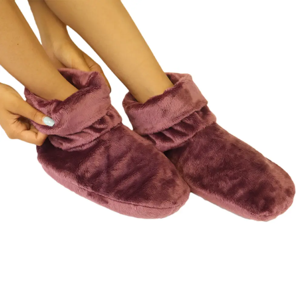 Mars Wellness Heated Microwavable Foot Booties - Microwavable Socks - Herbal Hot/Cold Deep Penetrating Herbal Aromatherapy Wrap Warmer