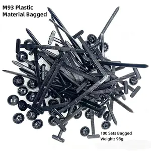 Upgraded Car Fastener Clips M93 100 PCS Plastic Material Bagged Universal Fit Secure Locking Tool-Free Installation for Auto Repair