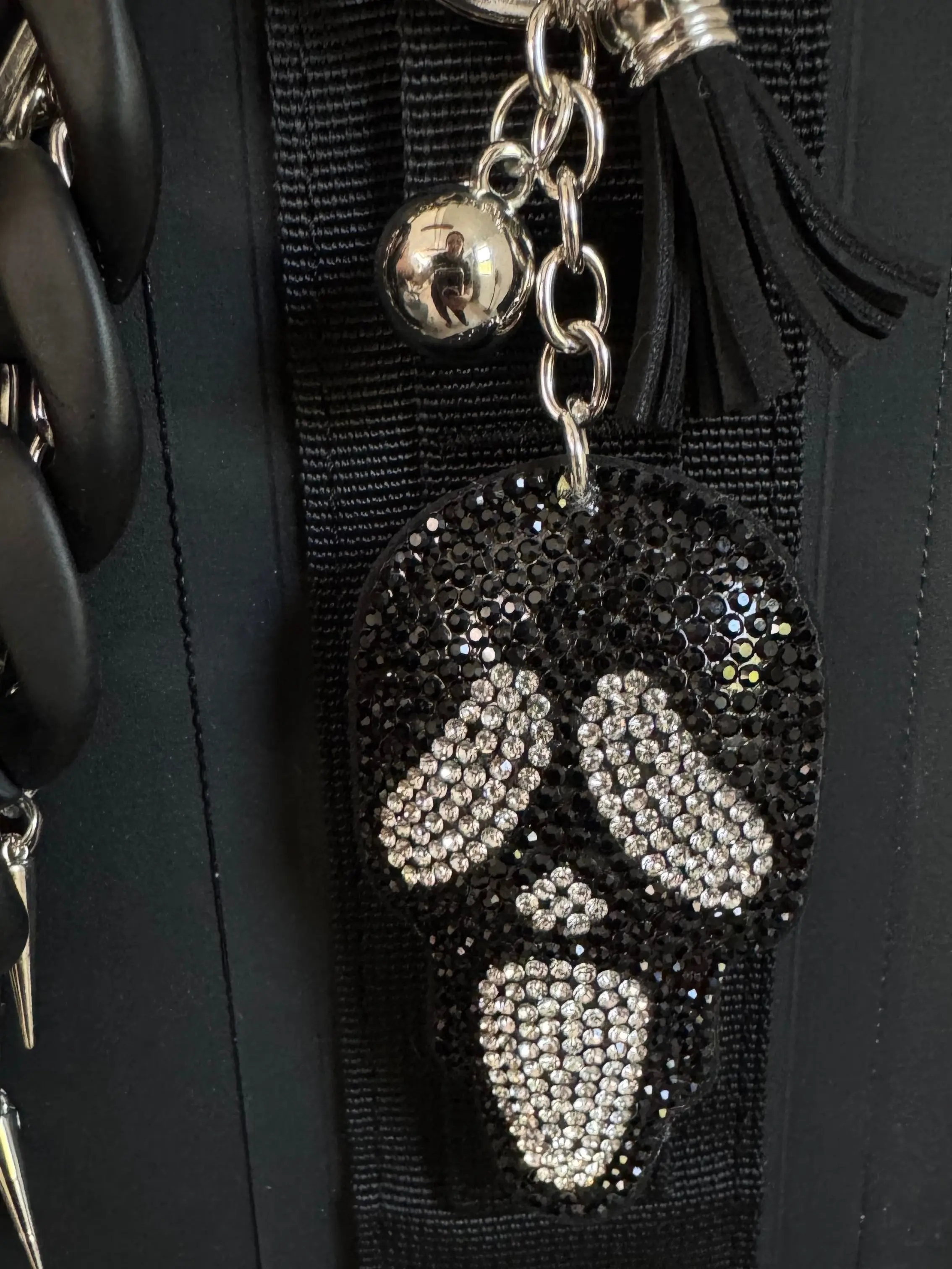 Ghostface Keychain with Rhinestones and Tassel