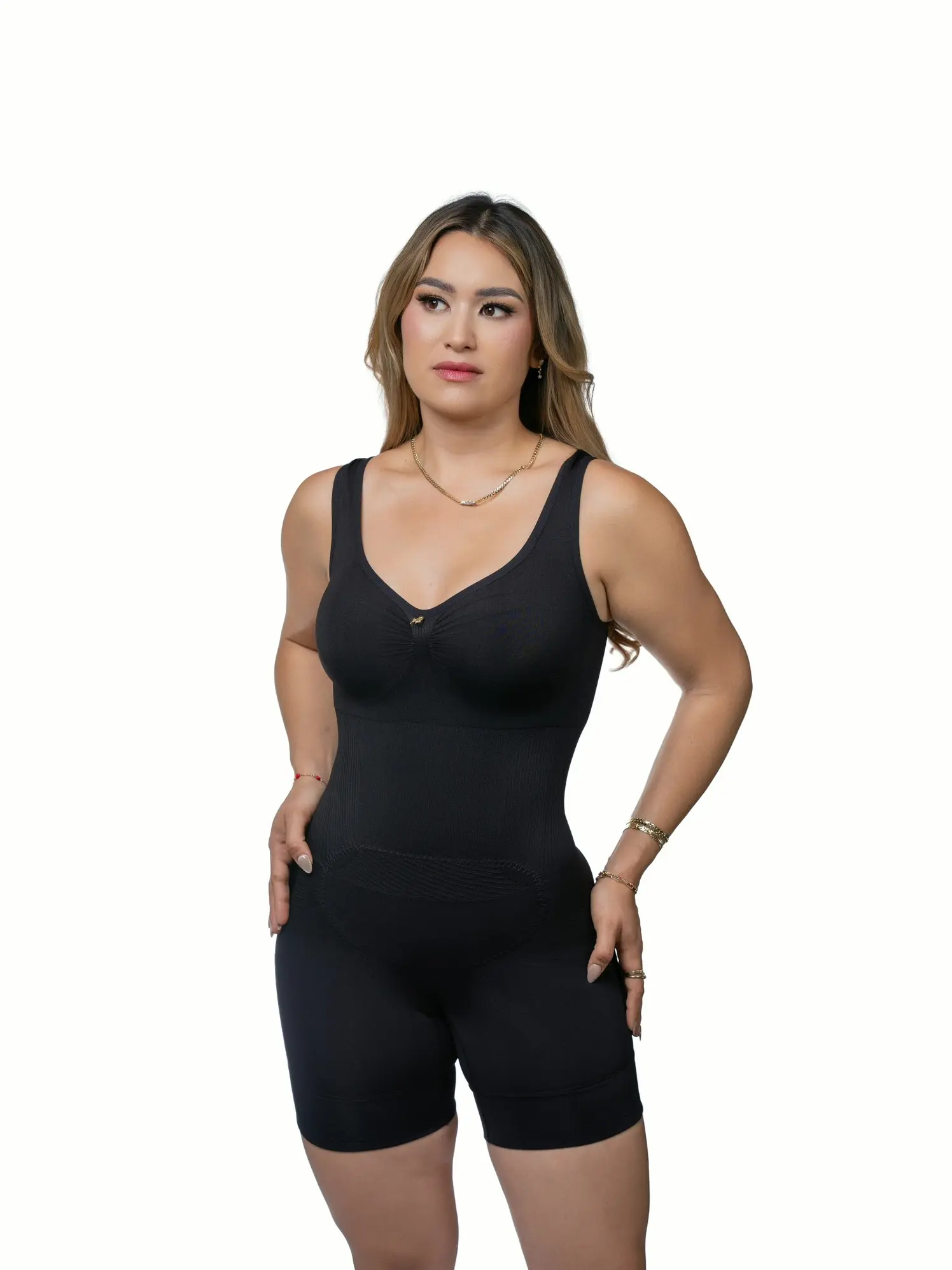 BODY NEGRO TIRA ANCHA , doble compresión en el vientre High Compression Shapewear Airslim Bodysuit