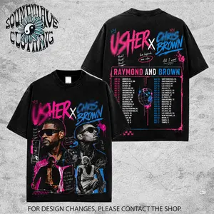 Raymond & Brown R&B Tour 2026 #6 Graphic Premium Washed Cotton T-Shirt - R&B Duo Vintage Concert Merch, Urban Hip Hop Soul Streetwear Tee, Gift for Breezy R&B Fans,Vintage Music Tee