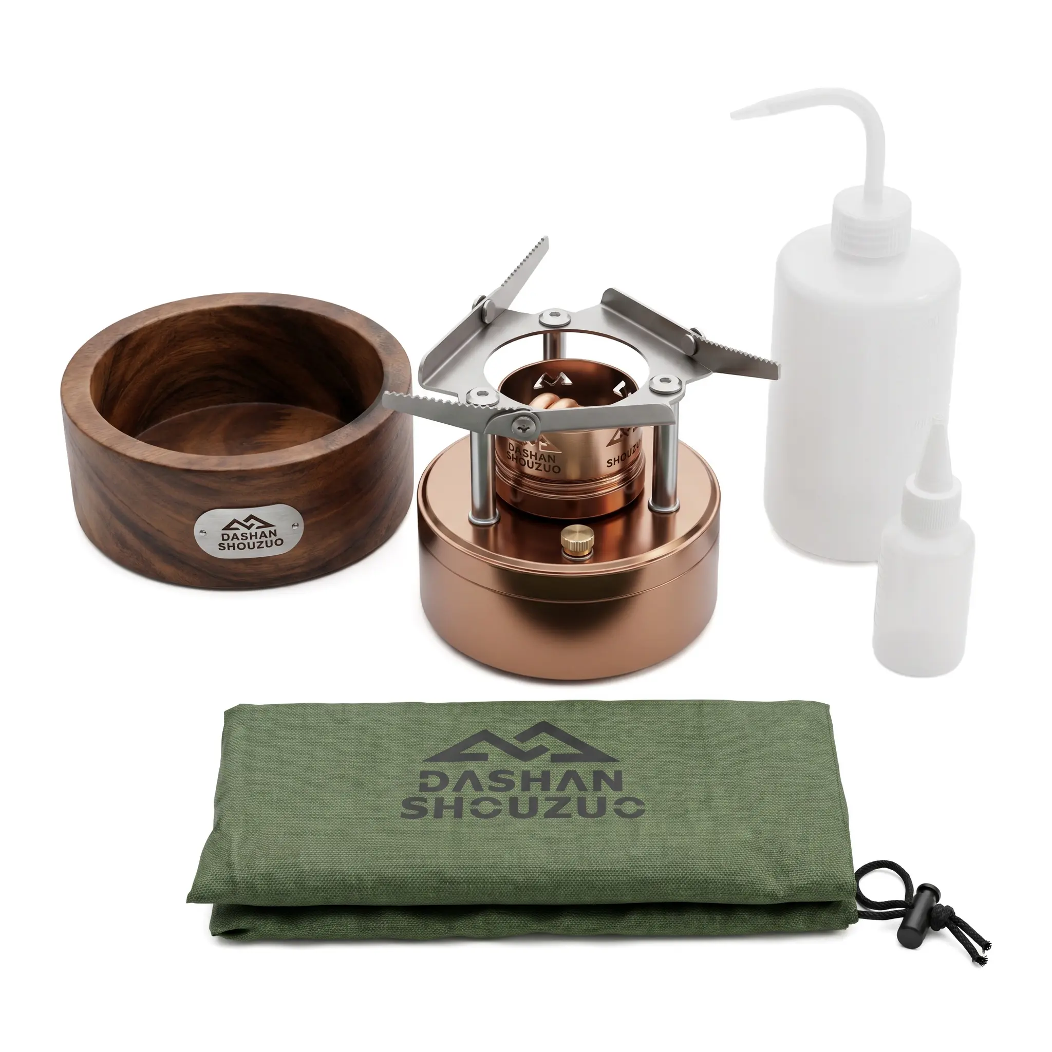 Self-Pressurizing High-Efficiency Jet Alcohol Stove - Copper, Portable Kitchen Gear, Mini Size, Stable 90%+ Flame, Safety Feature for Outdoor Camping Hiking Emergency Use