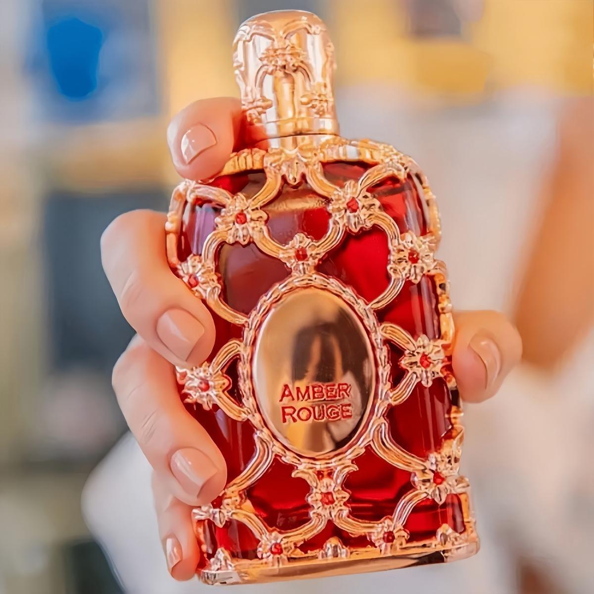 Amber Rouge Eau De Parfum Spray 2.7 oz 80 ml Woody Spicy Vanilla Scent Long Lasting Hair Perfume Fragrance Good Girl Unisex for Women and Men Luxury Collection