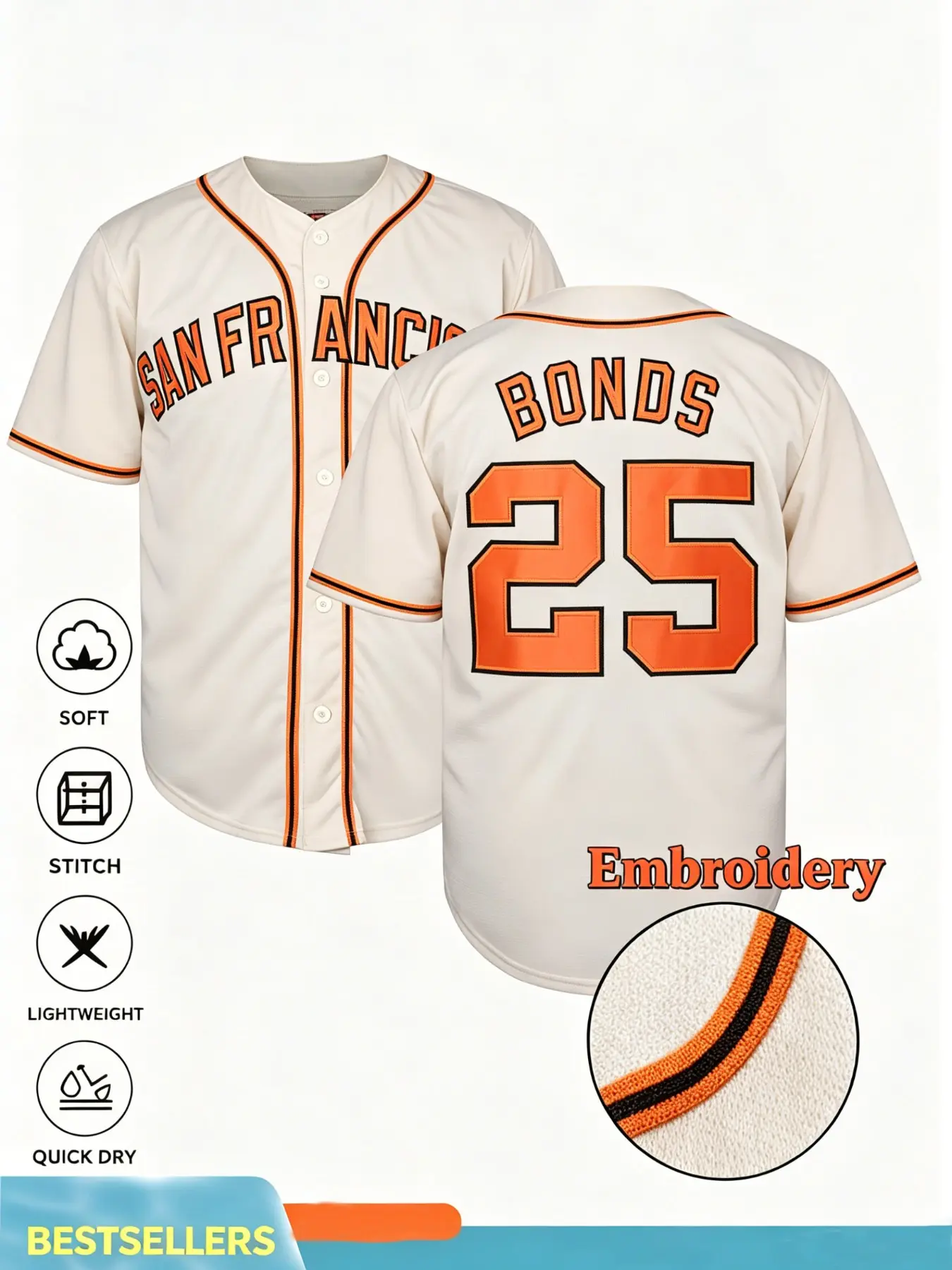 Men's Baseball Jersey, Size 25, Quick-Dry Short Sleeve, High-Quality Experience, Unique Field Style, Spring & Fall Wear, Quick Dry Tops