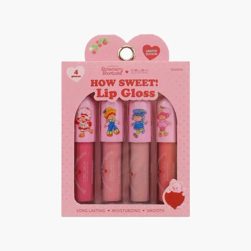 Celavi Strawberry 4pc Lip Gloss Set Celavi Strawberry 4pc Lip Gloss Set