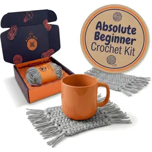 Level 1 Absolute Beginner Crochet Kit for Adults - Crochet Starter Kit Beginner for Adults - Learn to Crochet with Expert Video Tutorials -  DIY