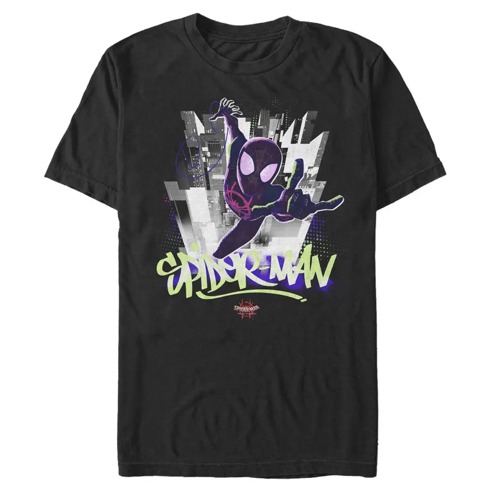 Men's Marvel Spider-Man: Into the Spider-Verse Modern Cityscape T-Shirt