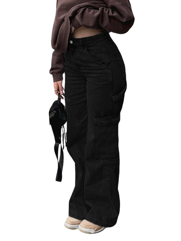 Teen Girls' Y2K Style Cargo Pants, Trendy Casual Design, Comfortable Non-Elastic Fabric, Perfect for Daily Wear & Outdoor Adventures