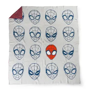 Spiderman Spidey Expressions 50x60 Feather Knit Throw