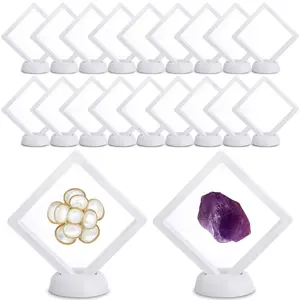 3D Floating Frame Display Box, Anti-Oxidation Storage Case, Jewelry Showcase for Coins Rocks Aa Medals Gemstones Minerals Pins