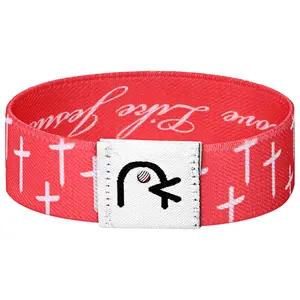 OIDEA Unisex Red Religious Polyester Bracelet - Adjustable WWJD Wristband with Bible Verse, Christian Adult Gift, Inspirational Bracelet