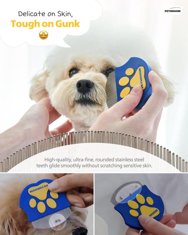 PETHROOM Easy Facial Comb for Cats and Dogs Pets Eye Comb