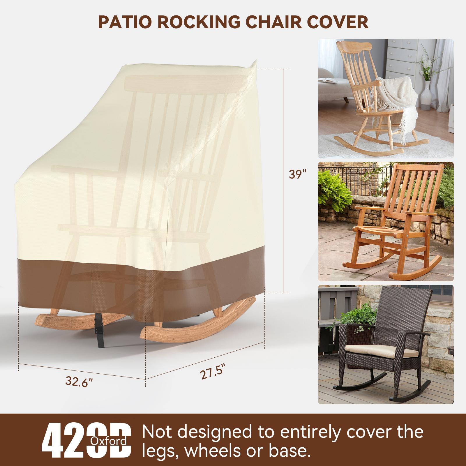Multi-Size Waterproof Oxford Fabric Double Wicker Hanging Egg Chair Cover - PVC Inner Shield, Double Stitched, Full Outdoor Protection for Rocking Patio Furniture